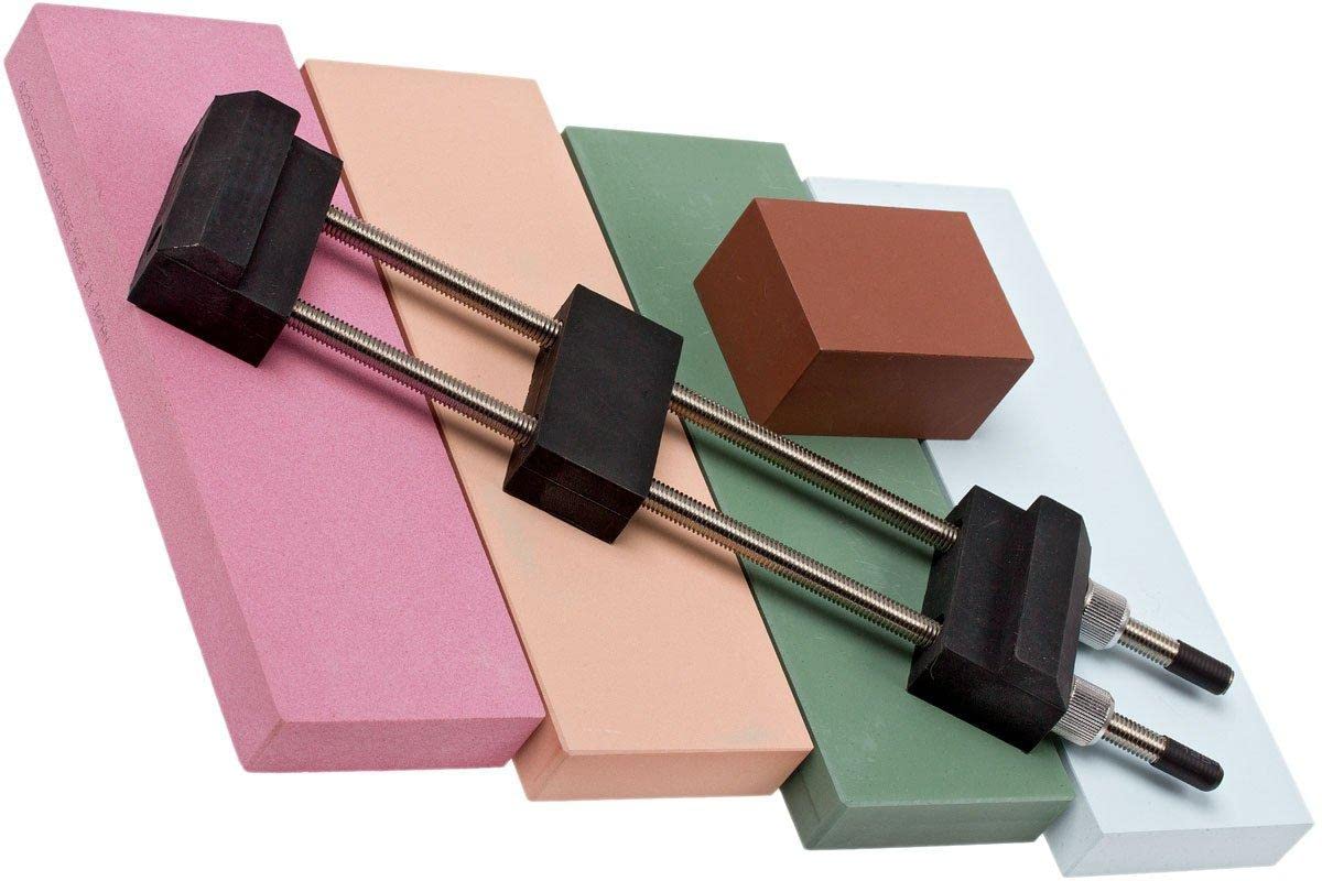 Skerper Professional Schleifpaket Körnung 220/1000/2000/5000 + Halter und Dressing Stone, alles was Du Brauchst um Selbst zu Schleifen