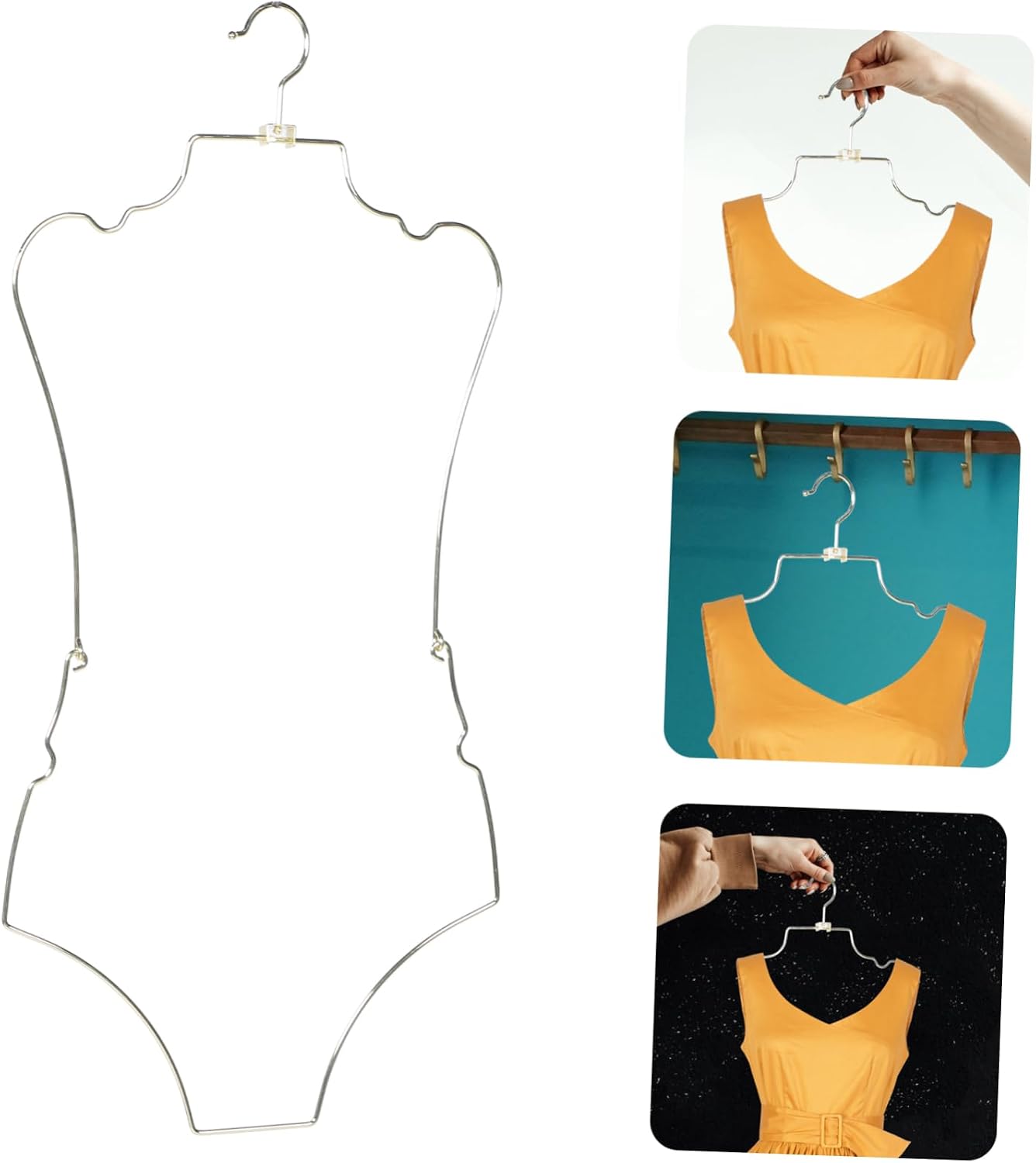 Luxshiny Metal Swimsuit Hanger for Swimwear Display Bikini Rack for Home Store Use Creative Shape for Adult Swimsuits and Finish
