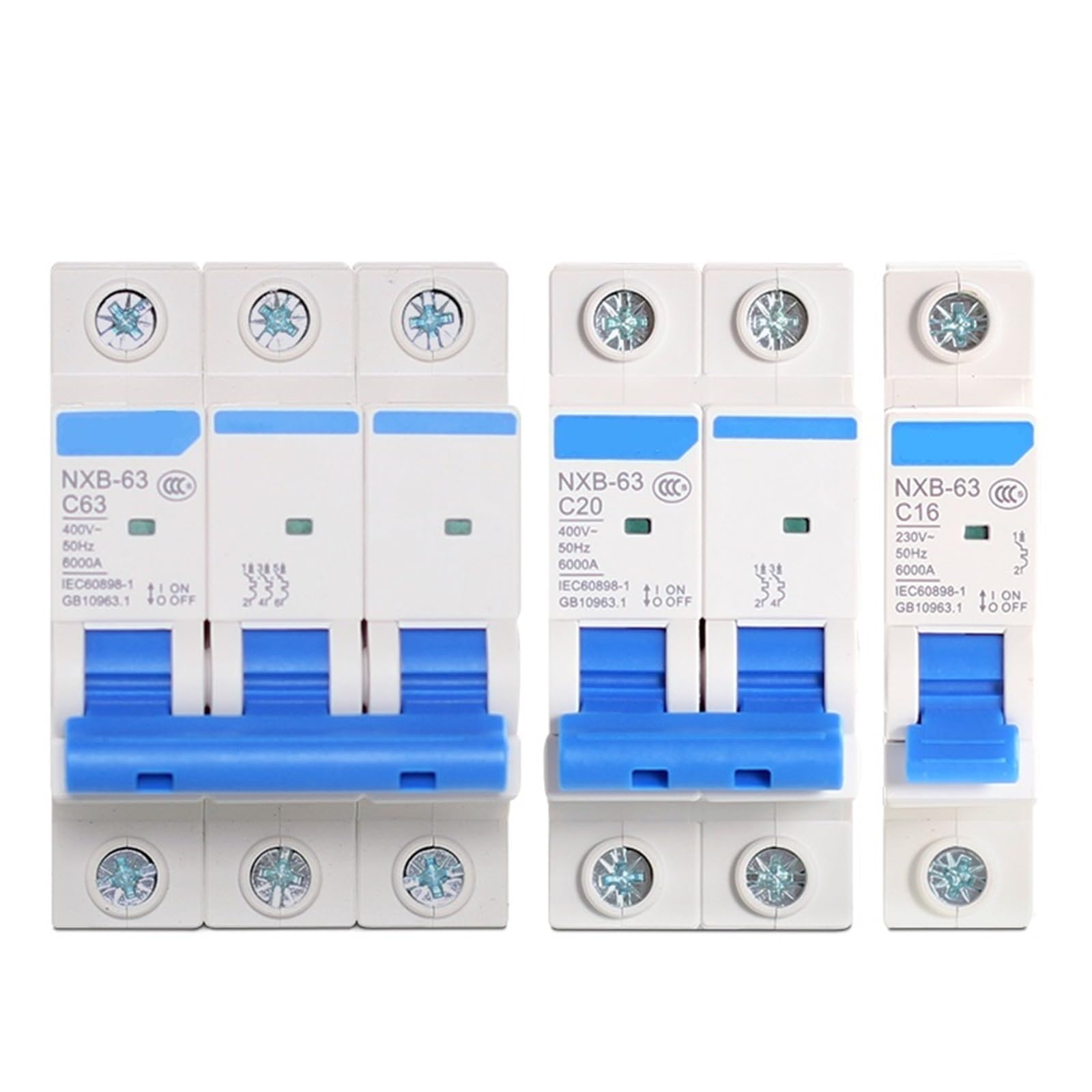 Disjoncteur miniature pour éviter les surcharges du compteur électrique 1P 63A