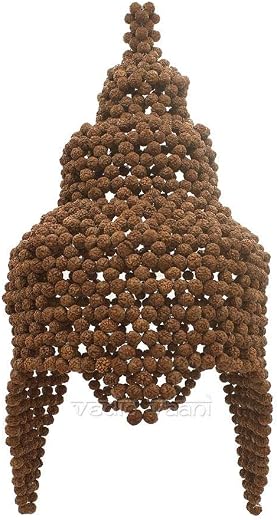 Vedic Vaani™ Unique and Rare Spiritual Sacred Handcrafted Five Faces/Pancha Mukhi Healing Energized Rudraksha Beads Dhyana...
