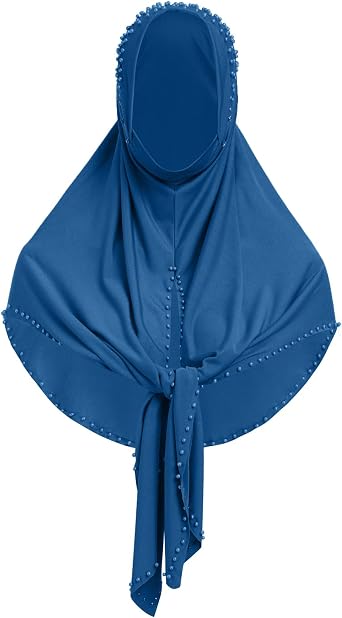 ODIZLI Muslim Hijab Solid Color Beaded Arab Hijab Women Hijab Beaded Soft and Easy to Wear Hijab Turkish Head Wrap Scarf