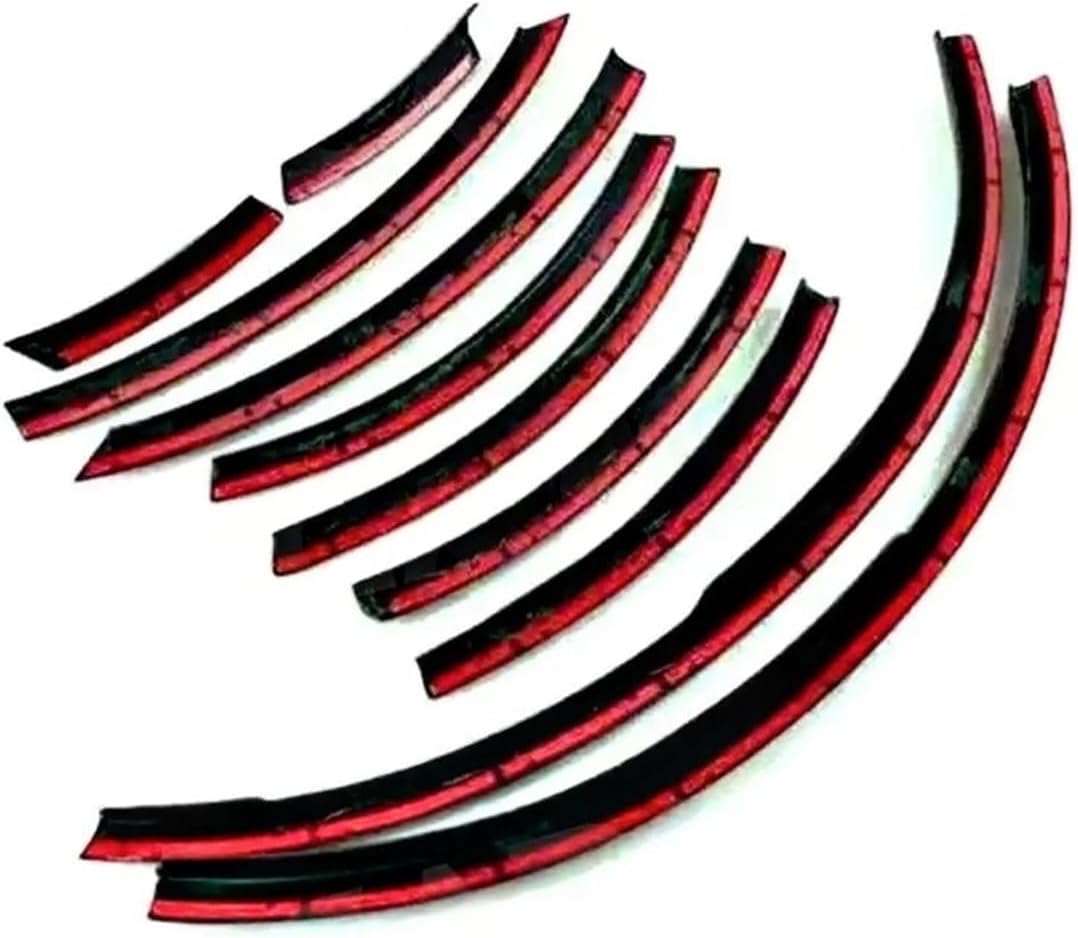 Compatible with Q7 SQ7 RSQ7 2006-2015 PP Black Wheel Arch Eyebrow Stripe Car Modling Trims Mudguard Spoiler 10Pcs