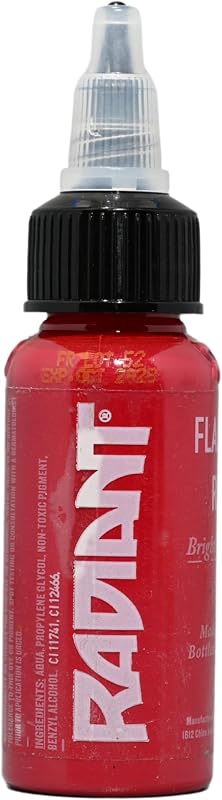 Radiant Colors Tattoo Ink 1oz Bottle (Flaming Red)