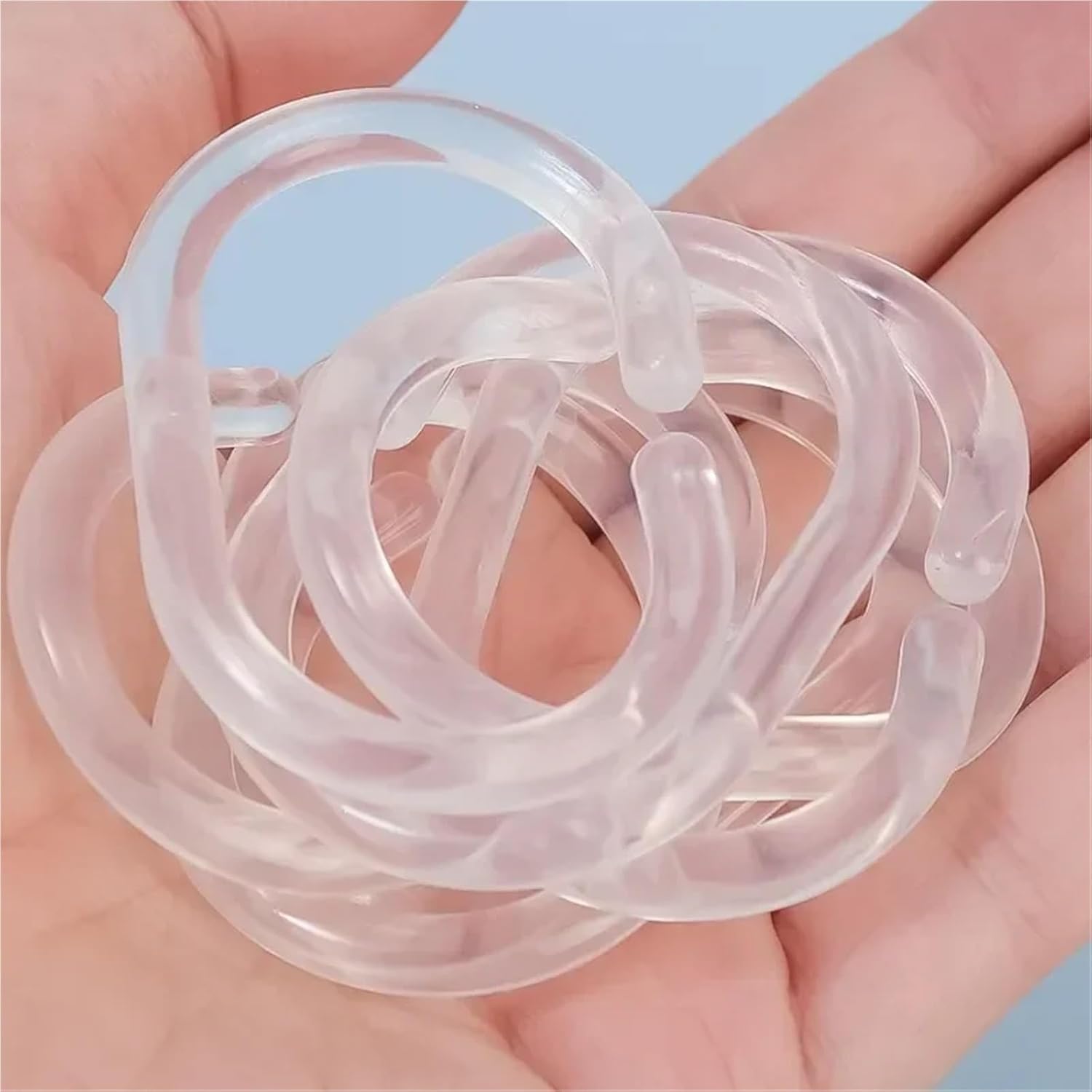 Pinch Pleat Curtain Hooks Transparent Shower Curtain Ring C Type Hook Hanger Reusable Bathroom Hooks Clip Accessories(150PCS)