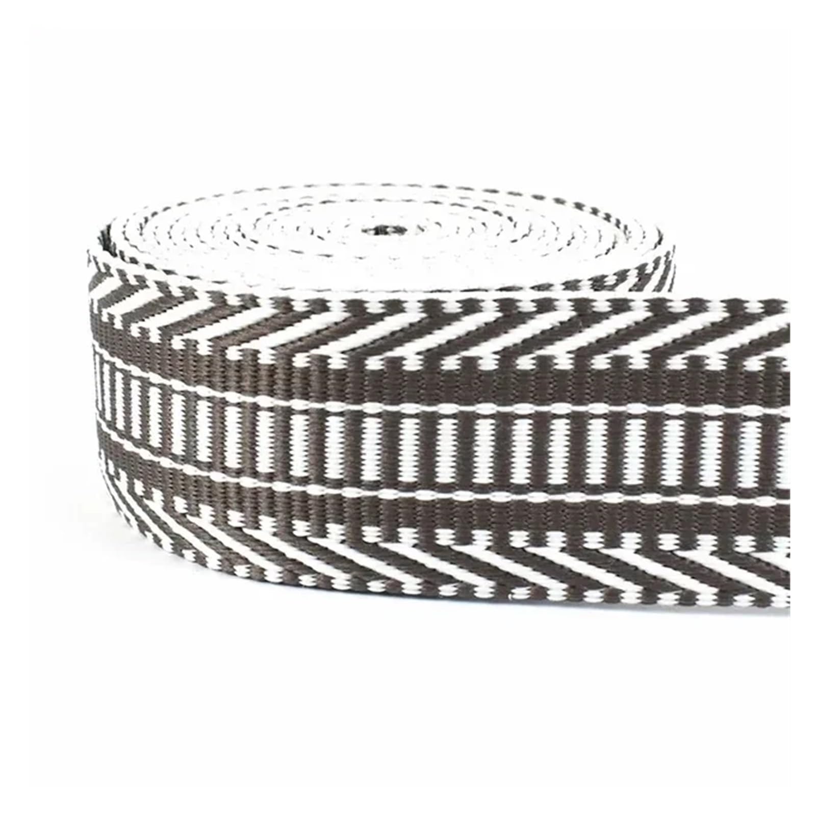 3/5/8/10Meters 3/2'' 38mm Polyester Cotton Jacquard Webbing Tapes Bag Strap Belt Lace Ribbons Garment Sewing Decoration(Khaki,10Meters)