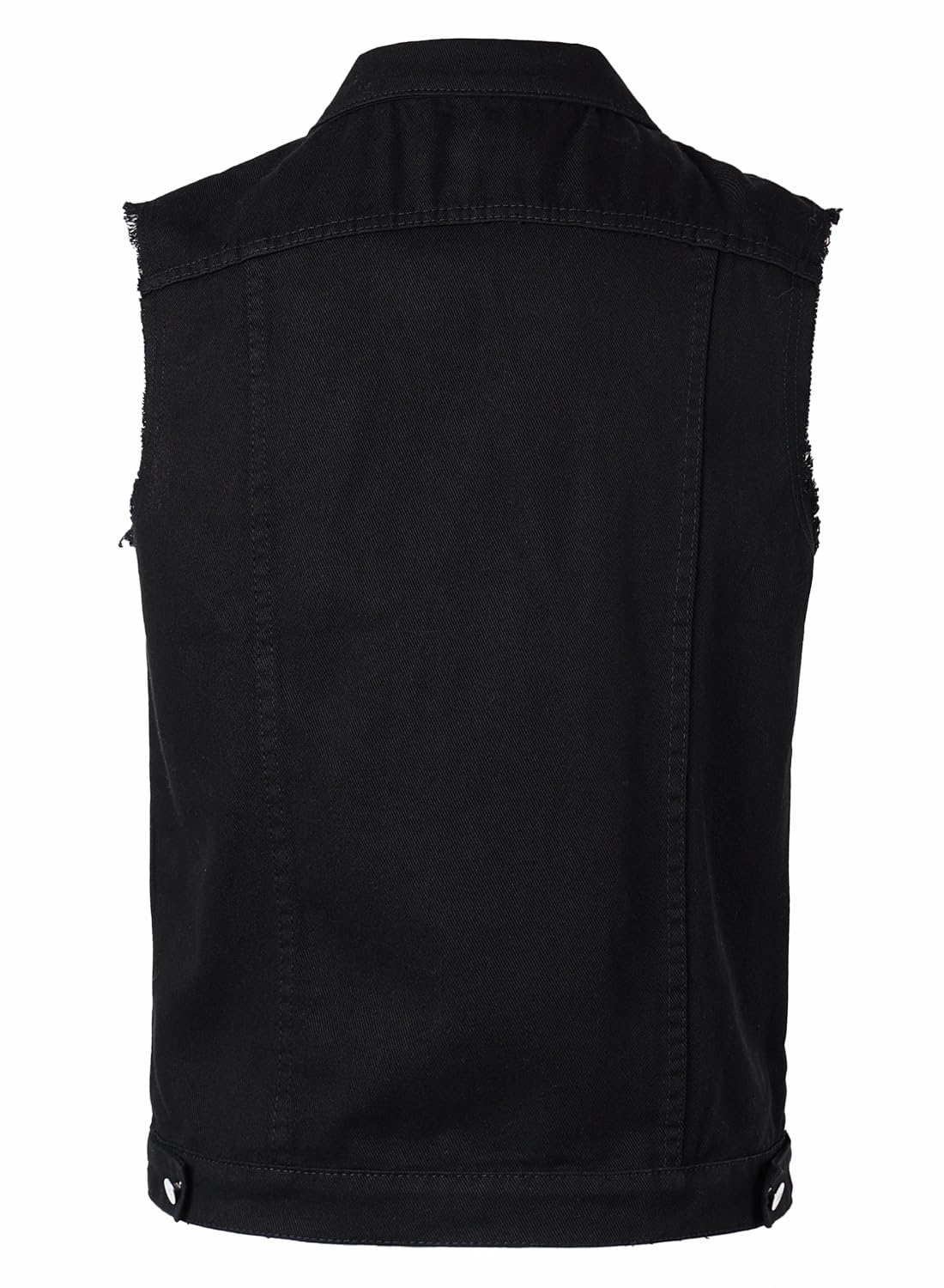 Gilet de Jeans pour Homme Veste Courte sans Manches en Jean Vintage Manteau Gilet Denim Veste de Moto Slim Fit Gilet en Jean sans Manches