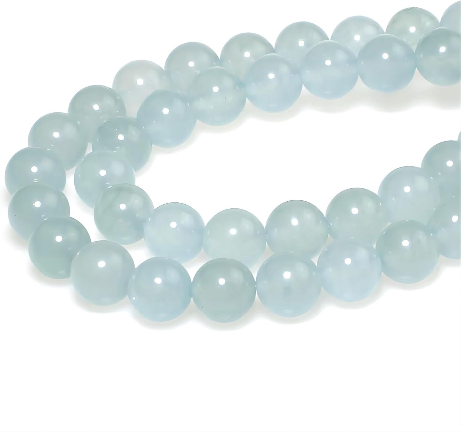 MJDCB Stone Beads 4mm 85pcs Round Grey Blue Jade Loose Gemstone Bead Charms for Jewelry Making Bracelet Necklace Earring Pendant - Image 3