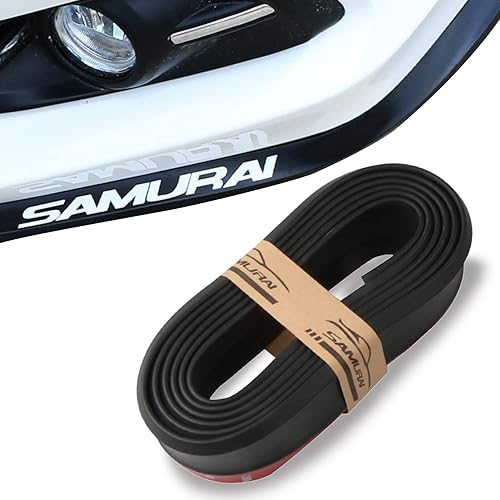 Miytsya Pack-1 2.5M/8.2FT Car Carbon Lip, Lip Spoiler Impermeable Protección Lateral Falda Universal Auto Parts All Black