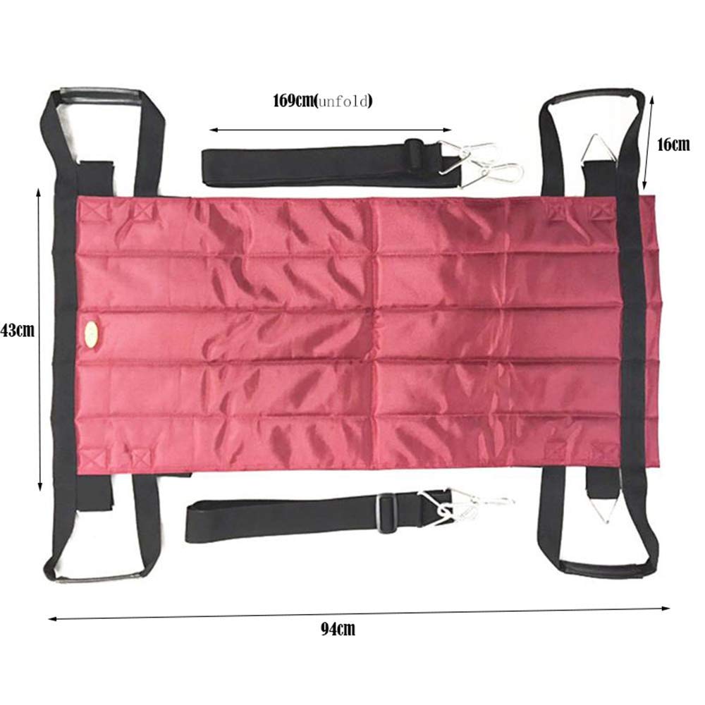Posizionamento del paziente Pad trasferimento cinghia Lift Sling trasporto mobilità Ausili attrezzature cura per anziani disabili (4 maniglie)
