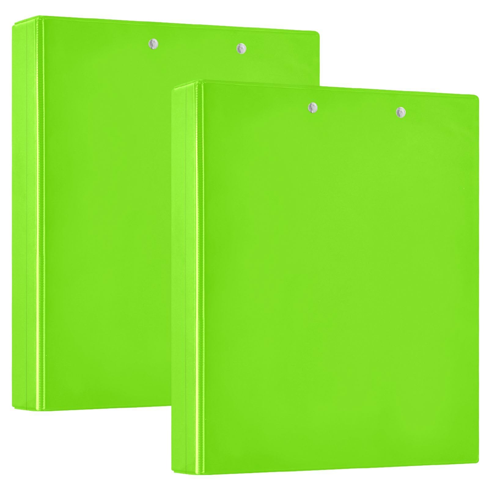 Raccoglitore a 3 anelli stampato, 3,8 cm, raccoglitore ad anelli a D con tasche, raccoglitore decorativo per scuola, università o ufficio, verde prato, taglia unica ex2
