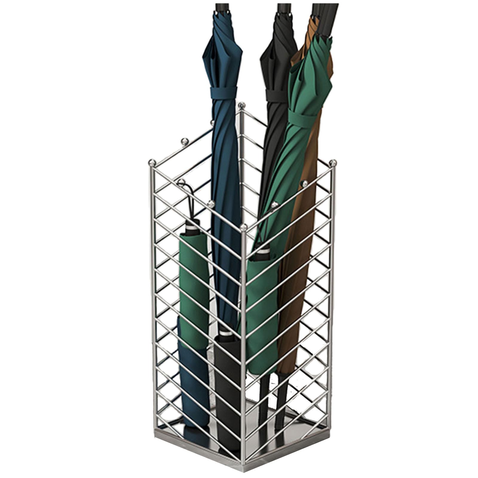 Porte-parapluies en métal pour couloir et appartement design avec bac amovible