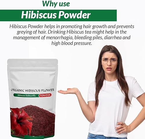 Miniatura 3 de MA Hibiscus Powder Sabdariffa  Sembaruthi  Gudhal  Chembarathi  Mandara  Gudhal for Face Pack and Dull Hair & Dry Scalp, Promotes Hair Growth  Rosa