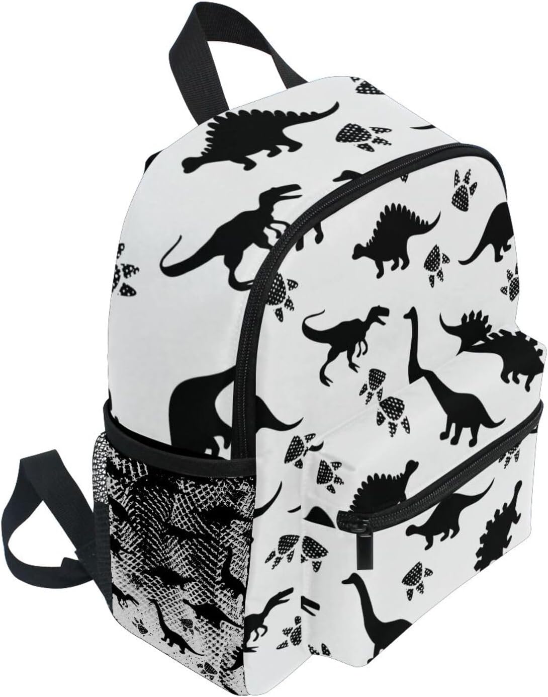 OREZI Cute Kids Back Pack Black Dinosaur Silhouettes Todder Backpack Lightweight Preschool Kindergarten Book Bag Practical and Durable Daycare Bag for Travel,Toys