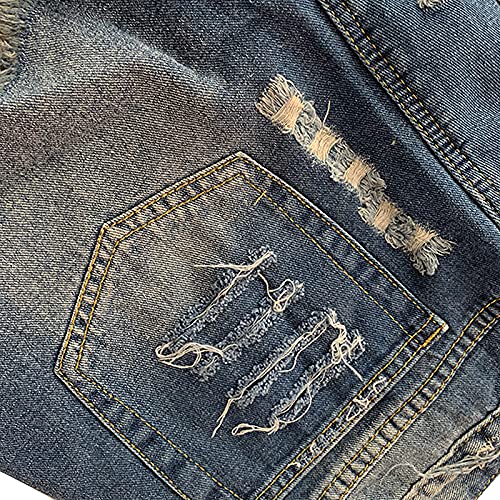 Women's Distressed Jeans Shorts American Flag Casual Summer Denim Frayed Raw Hem Ripped Shorts (American Flag, Large) #TOP5