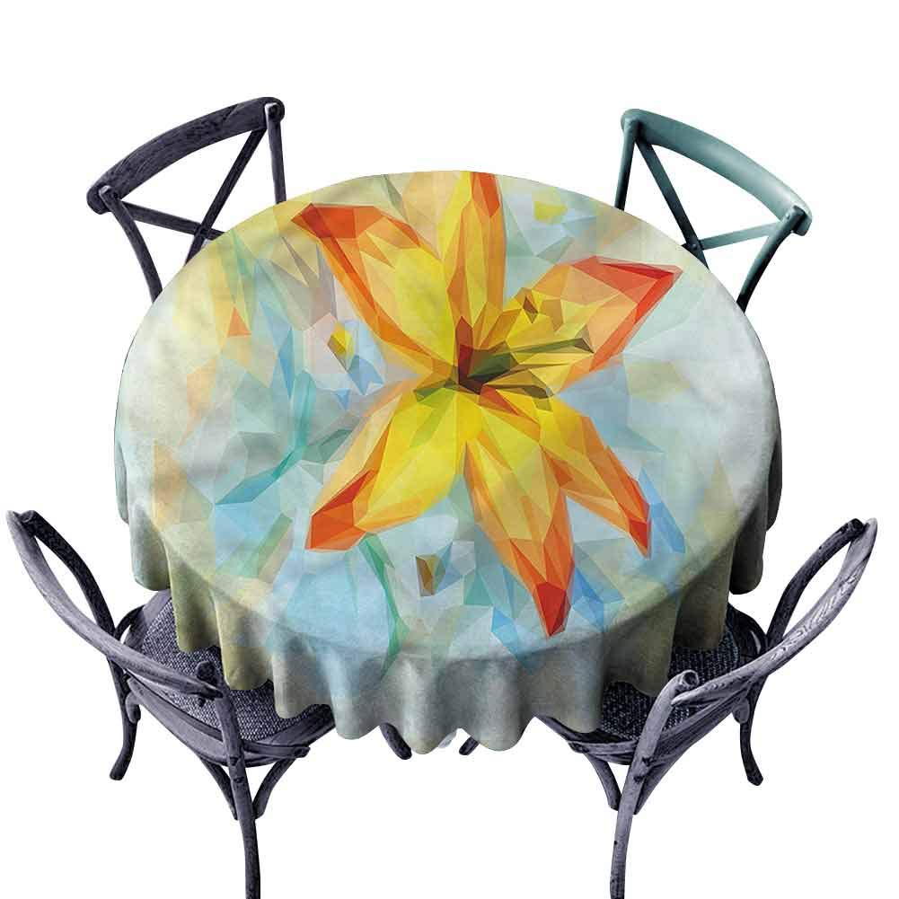 ScottDecor Tischdecke Rund Sonnenblumen und Sonnenuntergang