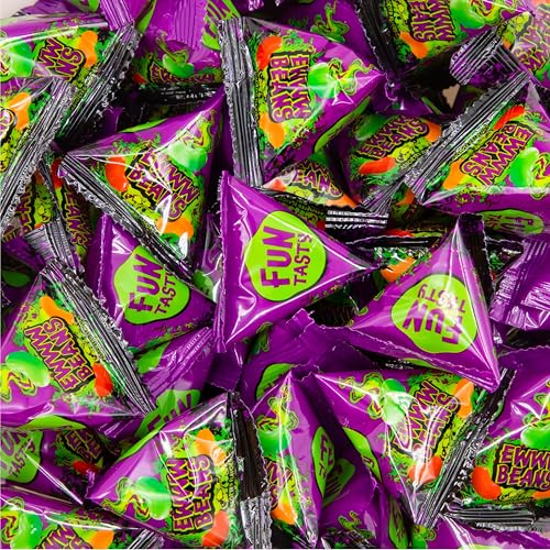 Ewww Beans Gross Jelly Beans - 60 Count Bag (12 Oz) - Weird Candy - Nasty Flavors - Halloween Candy Individually Wrapped - Prank Candies for Challenge Party Games by Funtasty