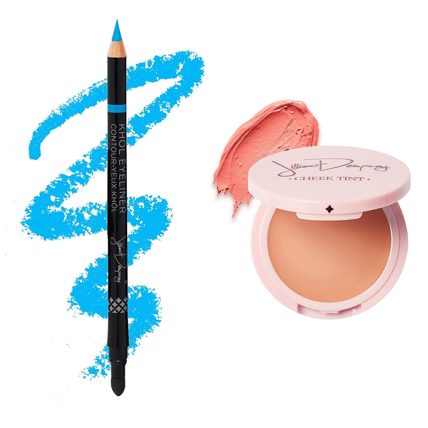 Jillian Dempsey Kh l Eyeliner in Chimpy Blue Cheek Tint Petal