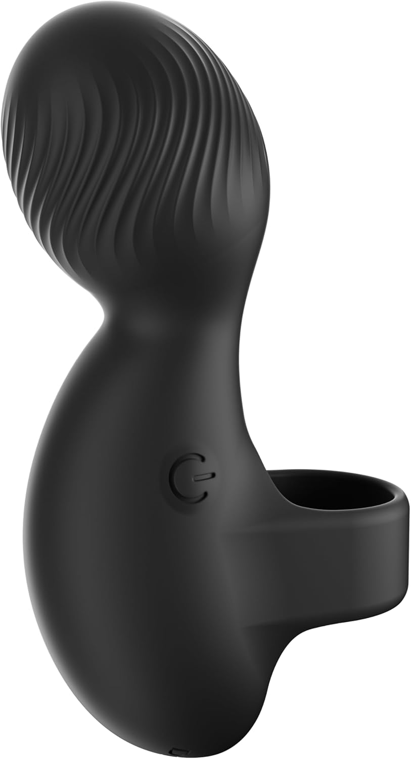 Portable Facial Massage Ball, Waterproof Rechargeable Eye Face Finger Skin Massage Tool (Black)