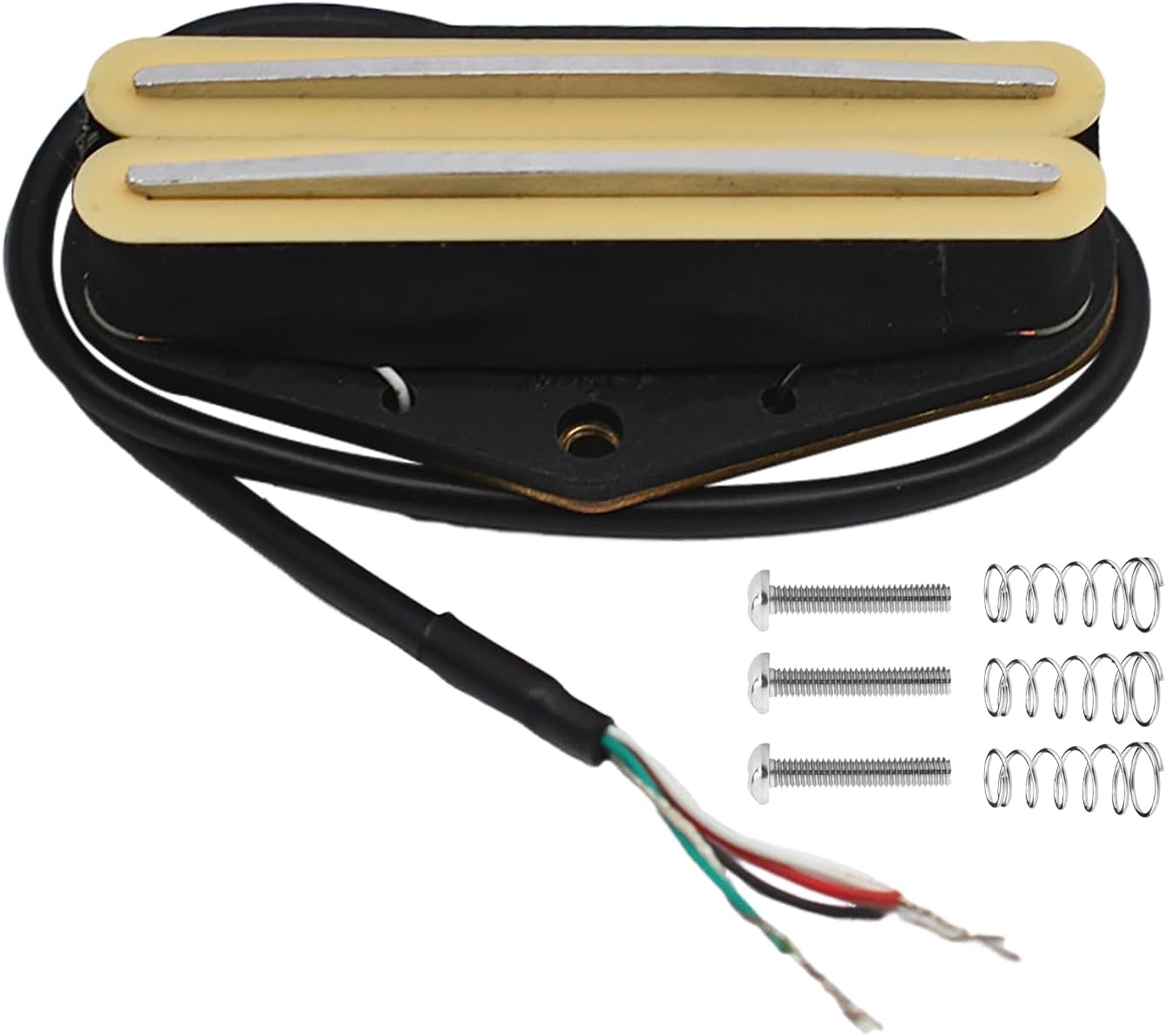 1-Pack Dual Rail Bridge Pickup for Telecaster Electric Guitar, Yellow