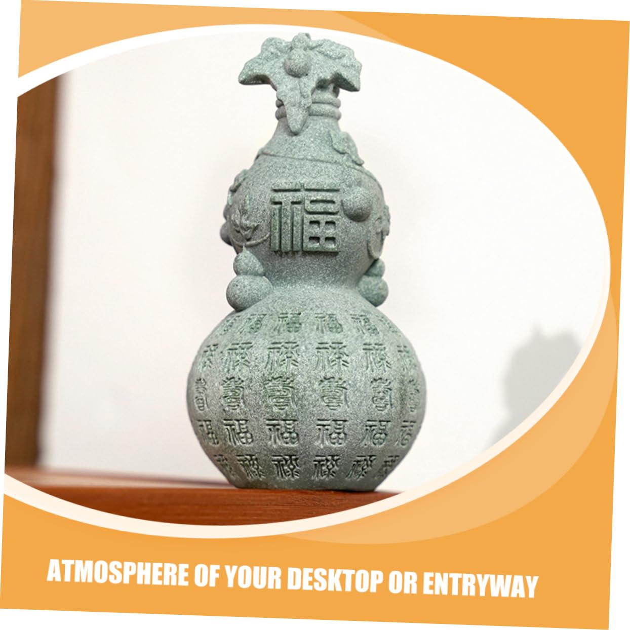 BESTYASH Deko Kalebasse Glücksbringer Feng Shui Figur für Tisch und Eingang Traditionelle Chinesische Wohlstandsdekoration Vielseitiges für Einweihung und Feierlichkeiten
