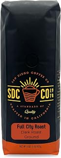 San Diego Coffee Full City Roast, Dark Roast, Ground Coffee, 16-Ounce Bag Café molido tostado