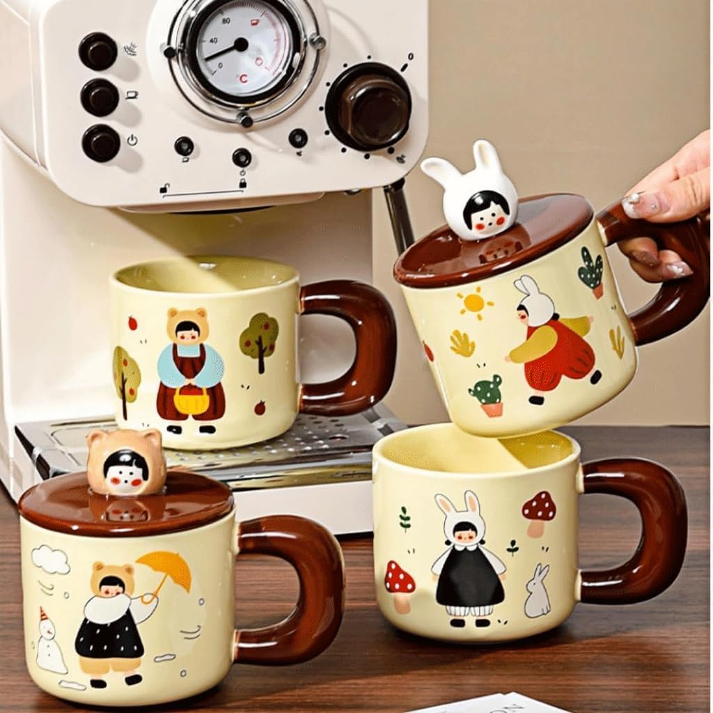 Tasse en céramique avec couvercle
