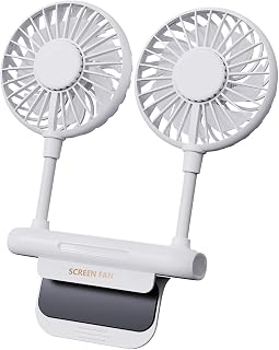 Mini Clip Fan, Two Quiet Speeds Portable Cooling with Sturdy Adjustable Clamp, Battery Operated Speeds Desktop Table Cooling Fan, Rechargeable USB Powered Desktop Wind for Home Office Desktop Laptop