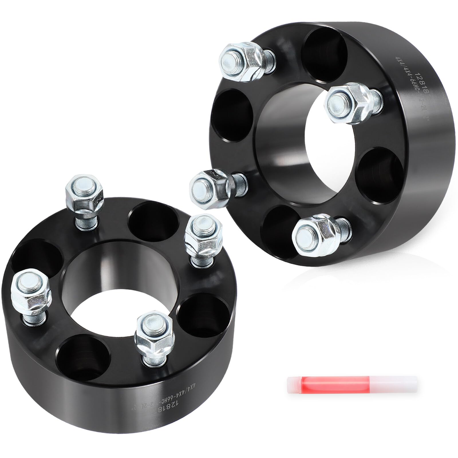 Scitoo2pcs 2" Wheel spacers 4x4 to 4x4 with Studs 1/2" Bore 66mm Compatible with for Club Car for EZ CO for Golf Car