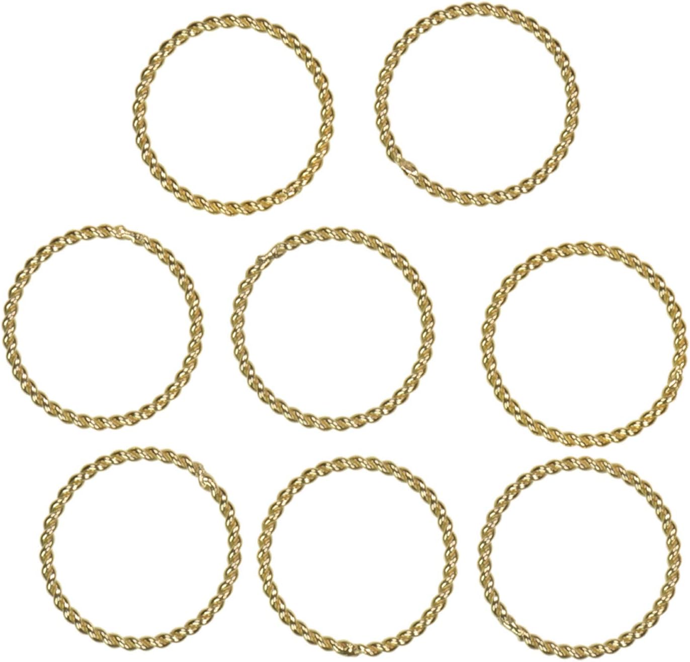 uGems 15 14K Gold Filled Twisted Jump Rings 20 Gauge 4mm Closed Connectors