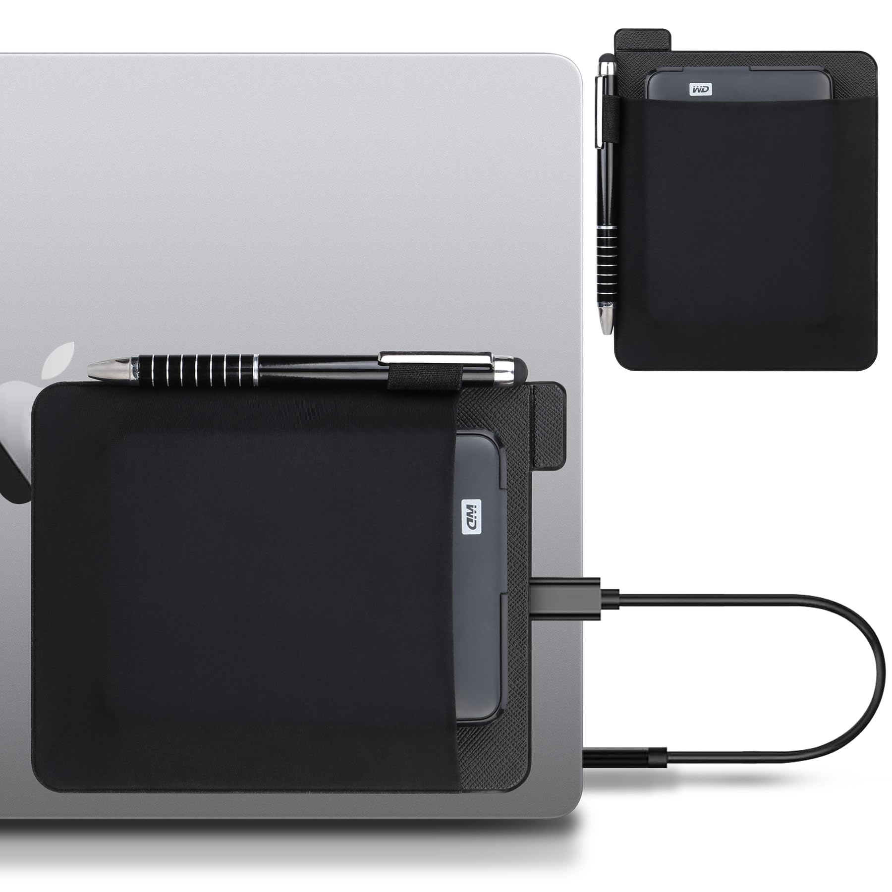 Amazon.co.jp: Lacdo ポータブル外付けHDDスリーブ 貼るタイプホルダー