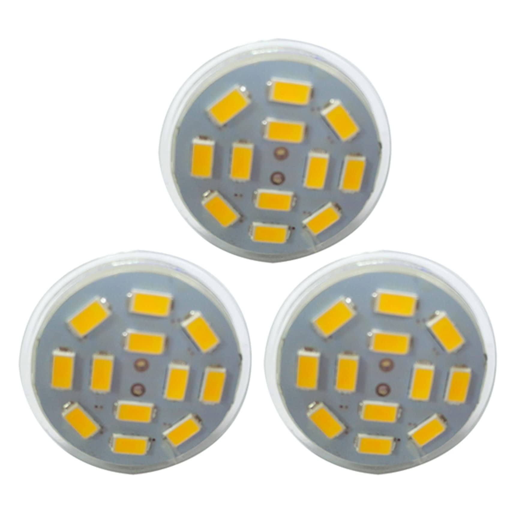 3X 6W GU4(MR11) LED MR11 12 SMD 5730 570 DC 12V, Warm White