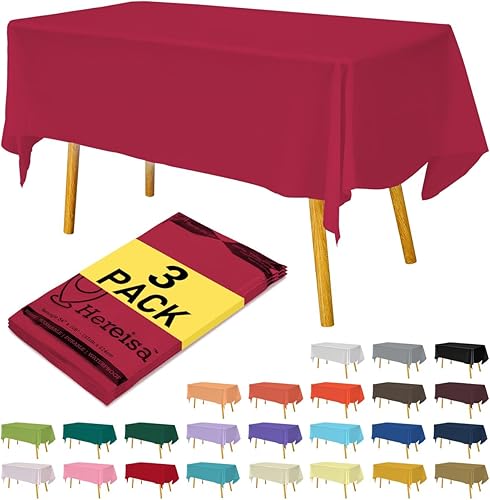 Miniatura 127 de Mantel desechable de alta calidad, paquete de 12, manteles de 54 x 108 pulgadas para fiestas, manteles decorativos para mesas rectangulares, mantel