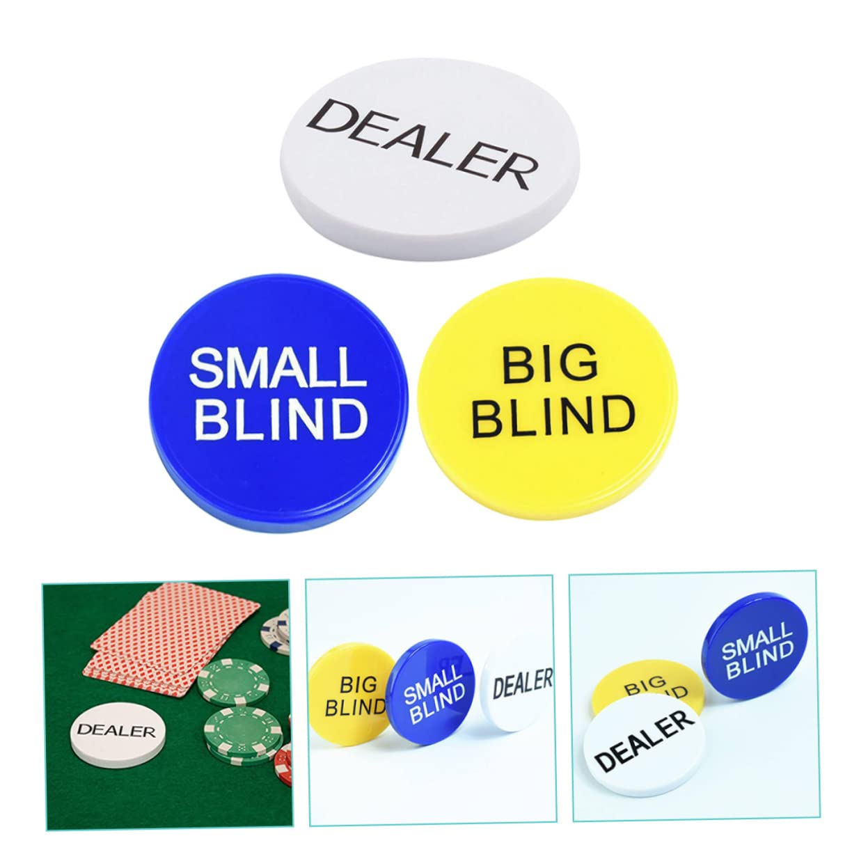 HEMOTON 15 Pz Pulsanti di fiche da poker gettoni da gioco tombola fiches poker chips giocando a carte giocato a carte gettoni del gioco del bingo forniture per giochi di bingo Accessori