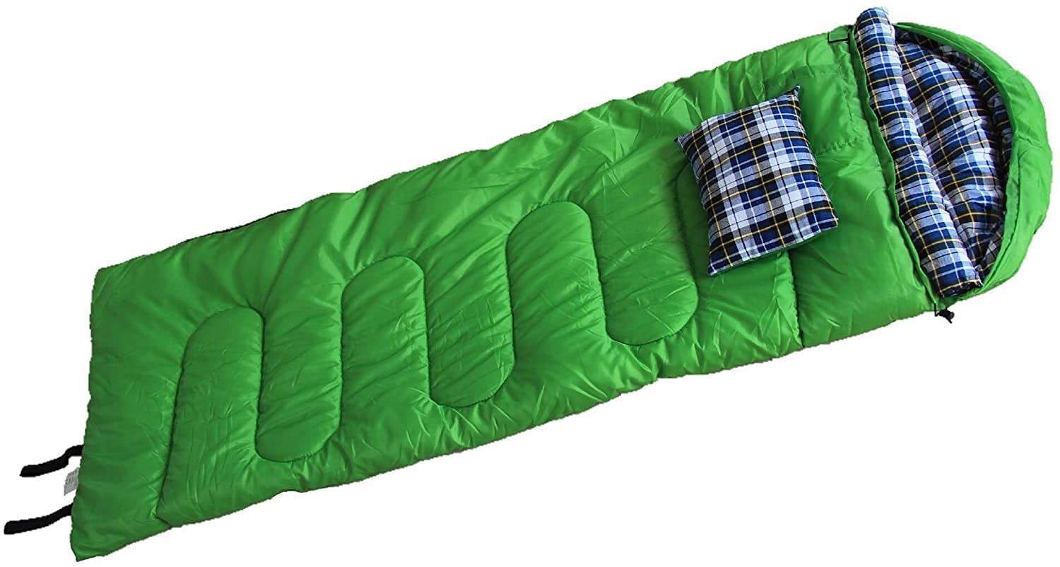 Sac de couchage camping 4 saisons vert pour vos nuits de randonnée