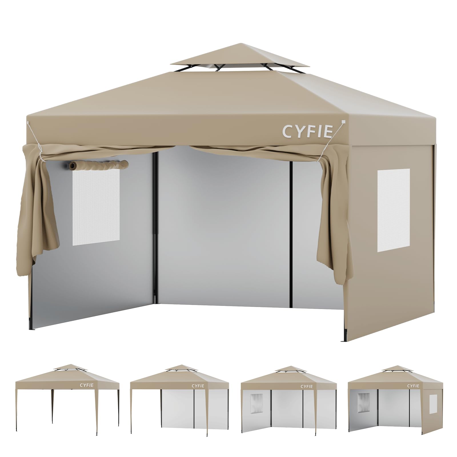 Amazon | CYFIE タープテント 3mx3m サイドシート4枚付