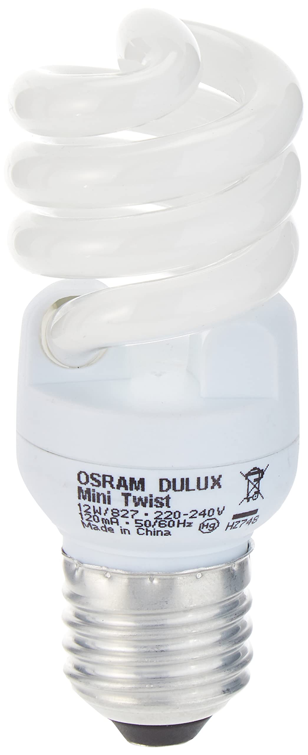 OsRAM DuluXStar Mini Twist 12W Cfl Bulb,Warm White, Oesmtwist/12W/W/W/Sp
