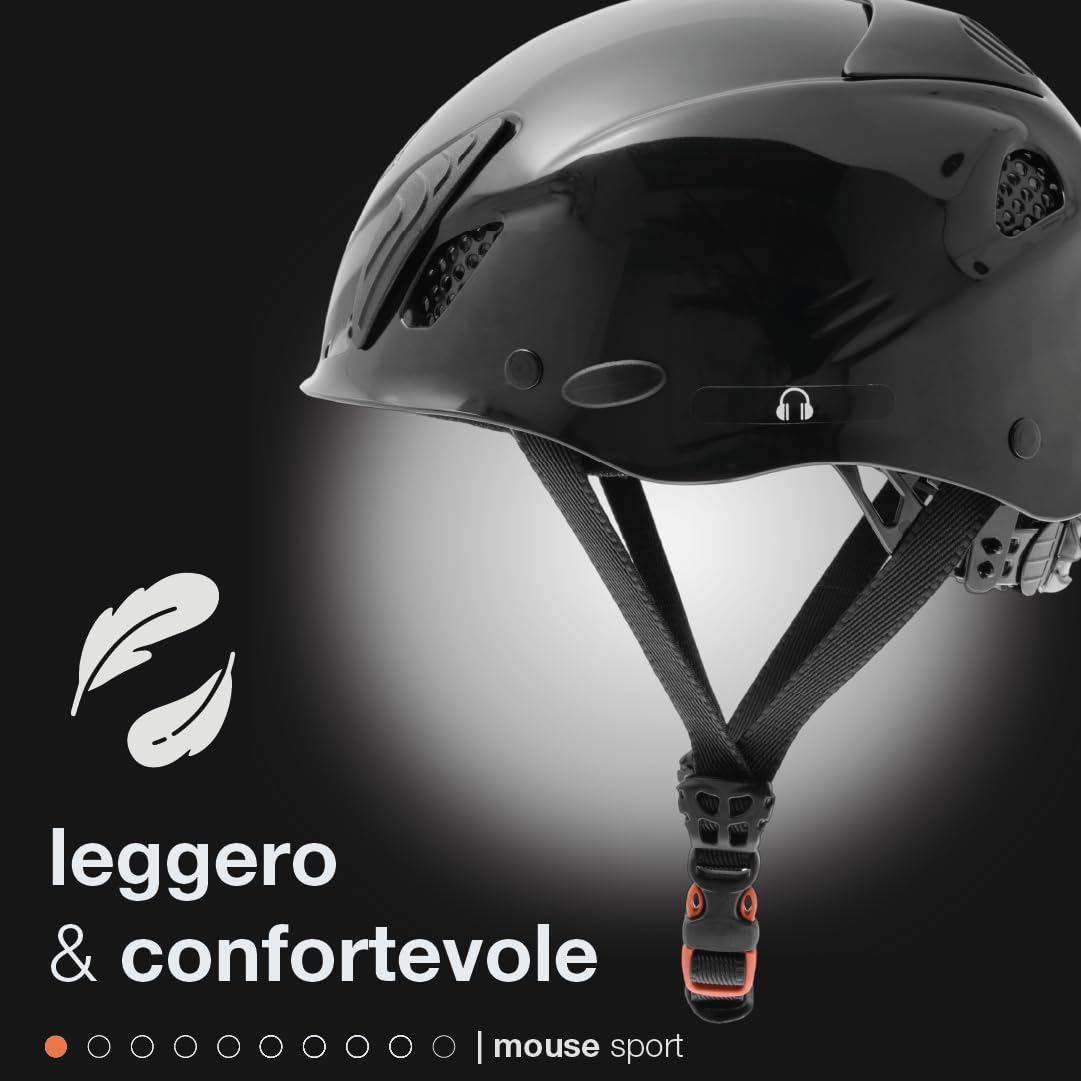 Casque léger avec Coque en ABS Noir Universelle 52-63cm