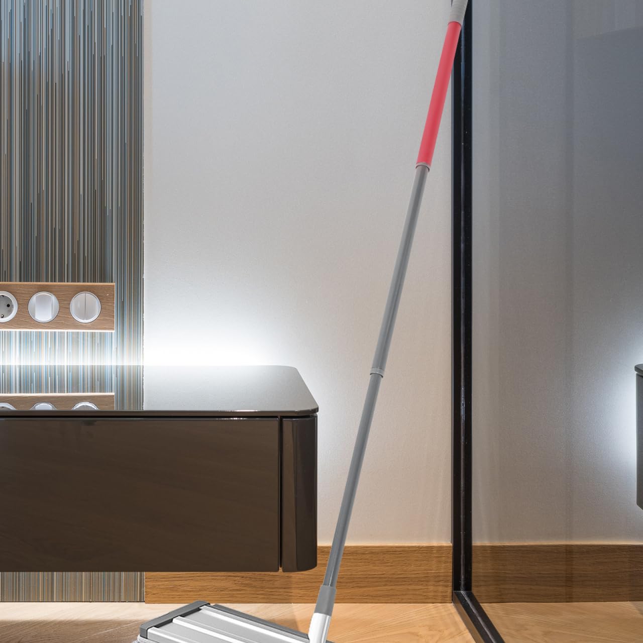 Ersatz-Moppstange Aus Metall Verstellbar Moppstiel Kompatibel Mit Vileda Bodenwischer FüR Effektive Reinigung Und Badezimmer Wischmopp Mit Ergonomischem Griff 47.64 Zoll