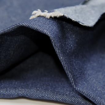 Denim 9 OZ.Indigo Washed of Deep Col 100% Cotton Fabric 62 Wide by 2 Yards(Deep-Indigo 2yds)
