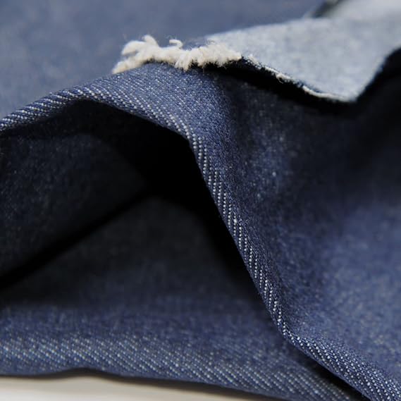 Denim 9 OZ.Indigo Washed of Deep Col 100% Cotton Fabric 62 Wide by 2 Yards(Deep-Indigo 2yds)