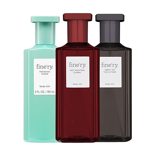 Fine'ry Mist & Match Body Mist Trio Set de regalo  Not Another Cherry, Pistachio Please, Sweet On the Outside  Fragancias de spray para cabello y