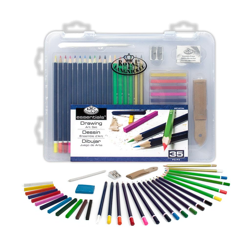 Royal & Langnickel Essentials Clear View Staffelei – Kleine Tragbare Staffelei Mit Palette, Aus Buchenholz