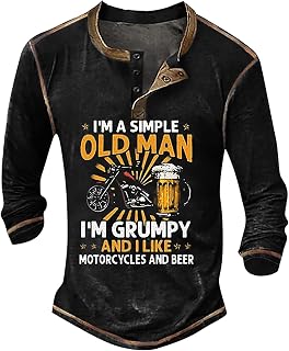 Golf Clubs Set for Men, Y2k Long Sleeve Tshirt Gents Swing Lightweight Summer Outdoor V NEC T Shirt Print Button-Down Cozy Polyester Tops Mens Black