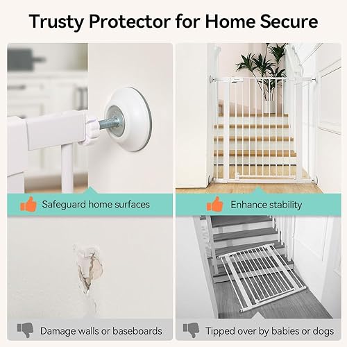 Miniatura 2 de COMOMY Paquete de 4 protectores de pared para puerta de bebé, extensor de puerta de seguridad para niños, protector de pared para puerta de bebé