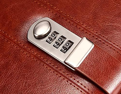 Business Binder Journal With Combination Lock A5, 9” X 6.7”, Excutive Diary With Passcode PU Leather Is A Refillable Leather Journal (Wine Red)