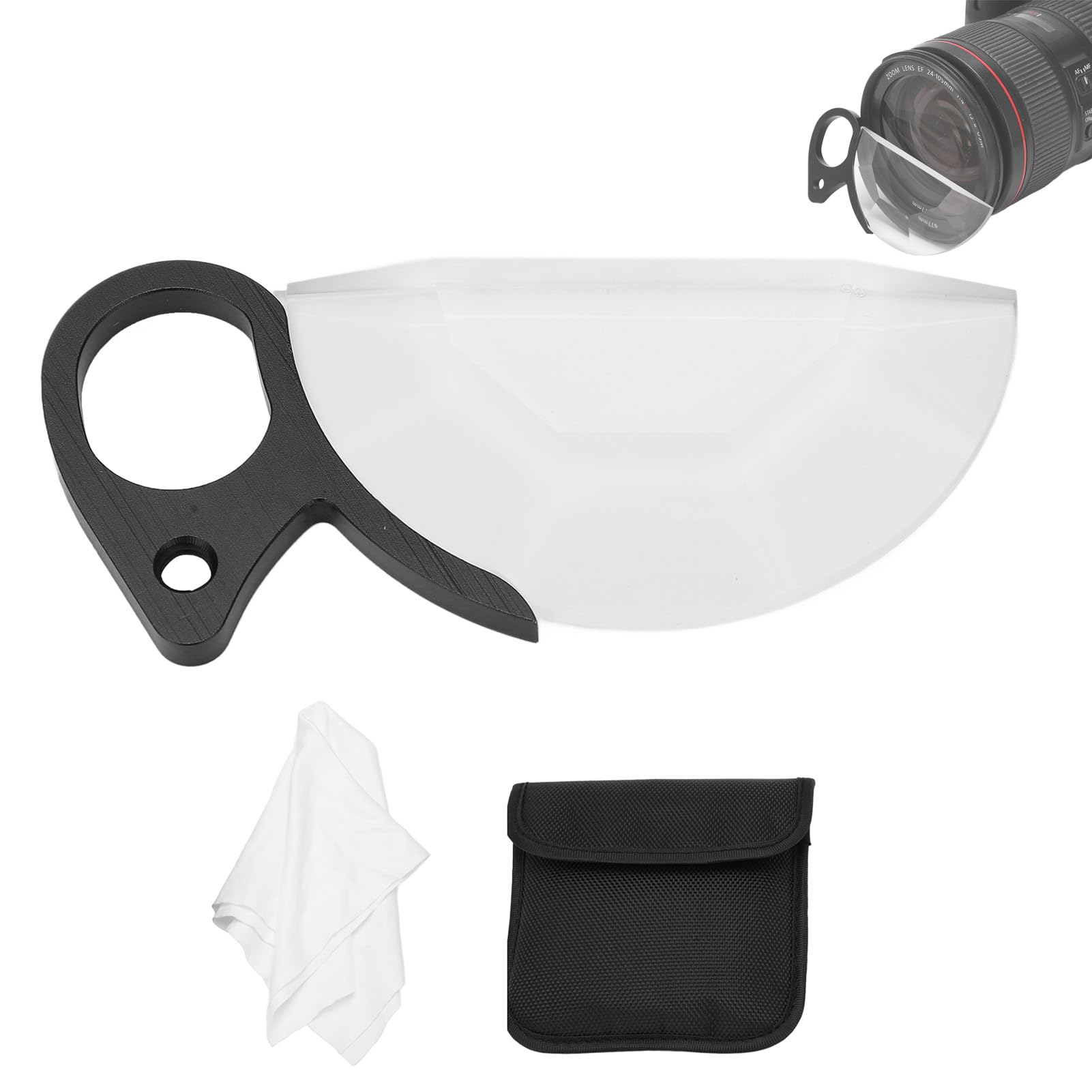 BigKing - Filtro de calidoscopio portátil de medio círculo, 79 mm y prisma de cristal óptico, efectos especiales, accesorios para cámara réflex