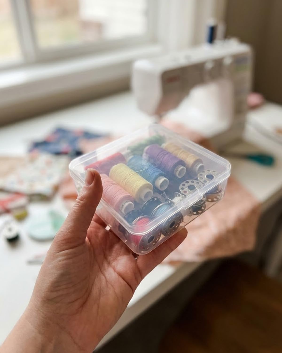 Small Plastic Containers, 12 Pack Bead Organizer Box Small Bead Containers Mini Plastic Container With Hinged Lid, For Little Items, Beads, Jewelry, Cards, Nail, Bobby Pin (4.9 x 4.9 x 1.4 inch)