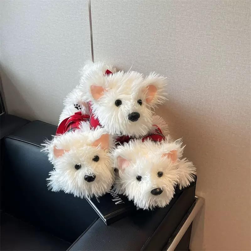 Cute Dog Plush Crossbody Bag for Women, Cute Furry Fuzzy Dog Western Highlands Backpack Kawaii Stuffed Animal Shoulder Bag - Image 3