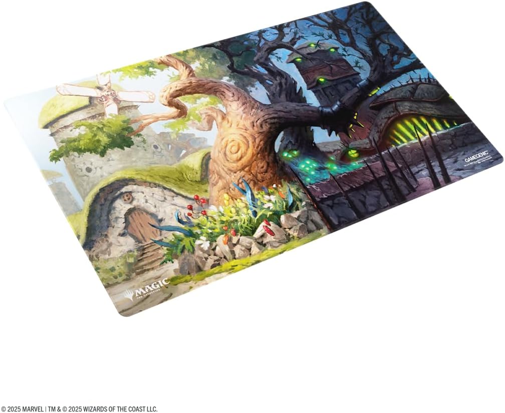Gamegenic Magic: The Gathering Lorwyn Eclipsed Shiny PLAYMAT - Temple Garden Design, Premium 61×35 cm Playmat with Shiny Ultra-Fine Surface, Flat Stitching & 2mm Cushioning