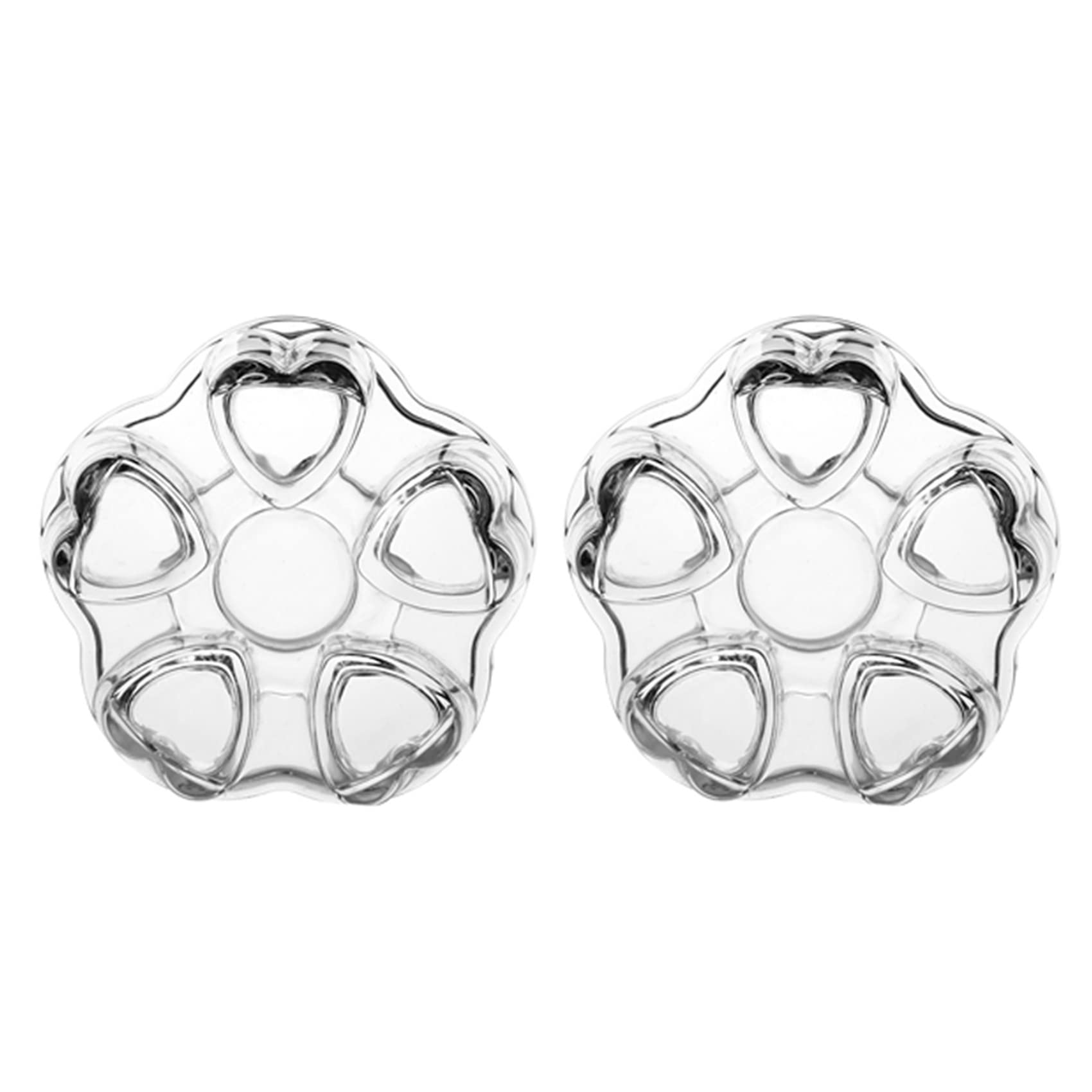 Tetera de vidrio de borosilicato con base de corazón elegante juego de 2